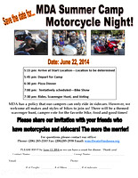 2014 MDA Summer Camp Motorcycle Night Save the Date